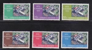 El Salvador 697-702, F-VF, MH