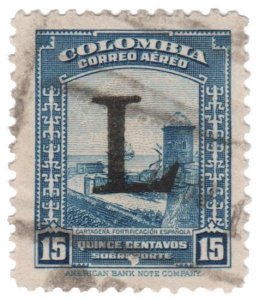 COLOMBIA 1950. AIRMAIL STAMP. SCOTT # C177. USED. # 1