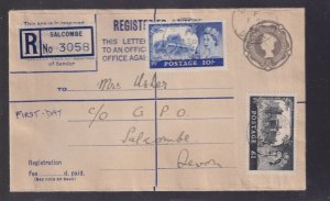 GREAT BRITAIN # 538-9 1955 September 1 First Day CV £850 UNITED KINGDOM