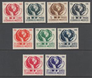 Mexico Sc 792/C147 MNH. 1945 Inter-American Conference, cplt set, VF