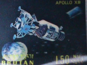 ​BHUTAN 1970 SC#118G APOLLO XIII MOON LANDING-3D MINT VF LAST ONE