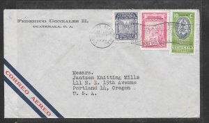 Just Fun Cover Guatemala #328,C164,RA23 on FEB/11/1950 Air Mail Cover (my2808)