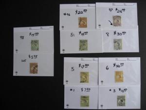 AUSTRALIA nice all different kangaroos issues (mixed cond) on sales cards! 