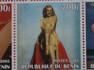 BENIN STAMP- 2003-SEXY MARILYN MONROE -MNH STAMP SHEET -RARE VERY RARE