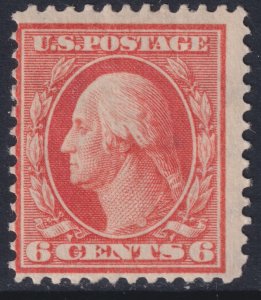 Sc# 336 U.S 1908 - 1909 George Washington 6¢ MMH issue with remnant CV $62.50