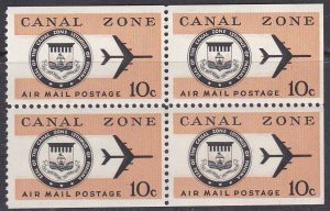 Canal Zone Sc #C48a MNH Booklet pane of 4