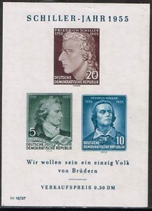 DDR 1955,Sc.#243a MNH, Mi.#Block 12 X, cv. €300