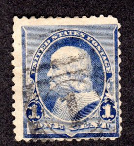 USA,  Scott # 219, used, 2018 Cat = $ 0.75   Lot 200552 -01