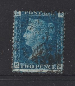 Great Britain a perf 2d blue plate 13 used