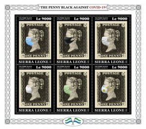 LIBERIA - 2020 - Penny Black COVID-19 - Perf 6v Sheet - Mint Never Hinged