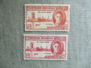 Northern Rhodesia, Scott# 46-47, MNH