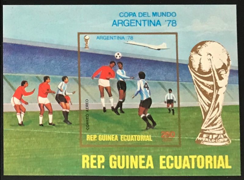 Equatorial Guinea #MiBl264 MNH S/S CV€6.00 Copa de Futbol FIFA