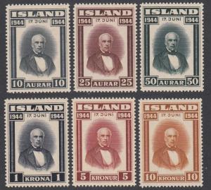 Iceland 240-245 MH CV $53.00