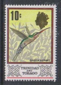 Trinidad and Tobago,  10c Hummingbird  (SC# 149) MNH