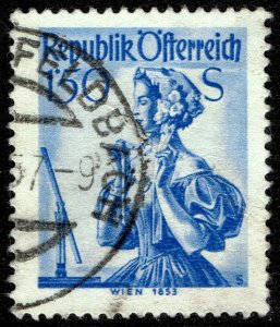 Austria #543  Used - 1.50 Traditional Costumes (1951)