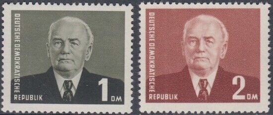 GERMANY (DDR) Sc #120-1 CPL MNH SET of 2  - PRESIDENT WILLIAM PIECK