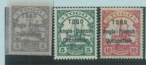 88486 - GERMAN COLONIES: TOGO - STAMP: Stanley Gibbons # H 1/3 - MINT MNH + MLH