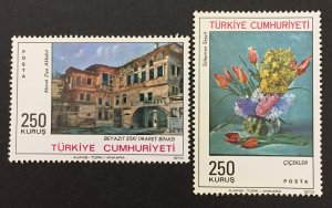 Turkey 1973 #1937-8, Paintings, MNH.