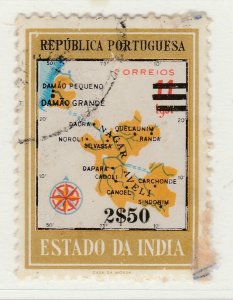 1959 Portuguese India Overcharge $2.50 on 11T Used Stamp A20P54F3037-