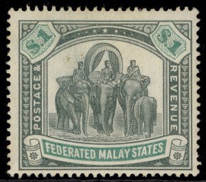 MALAYSIA - Federated Malay EDVII SG48, $1 grey-green & green, M MINT. Cat £120. 