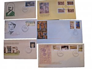 AUSTRALIA FDCs -  1981-1990 - LOT OF 6  -  Australian Art Series      (aus37)