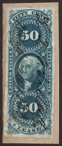 United States Revenue Stamp R57a on Piece