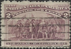 # 231 Brown Violet Used Landing Of Columbus