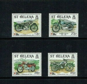 St Helena: 1991 Phila Nippon, Motorcycles, MNH set