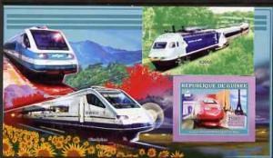 Guinea - Conakry 2006 High Speed Trains large imperf s/sh...