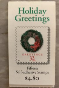 BK270 MNH BOOKLET HOLIDAY GREETINGS WREATH