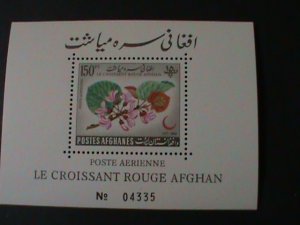 AFGHANISTAN-1962-SC#C28a-  RED CRESCENT- CARMINE CRESCENT-MNH S/S VERY FINE