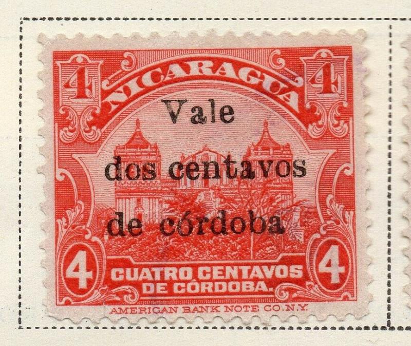 Nicaragua 1918-21 Early Issue Fine Mint Hinged 2c. Surcharged 323638