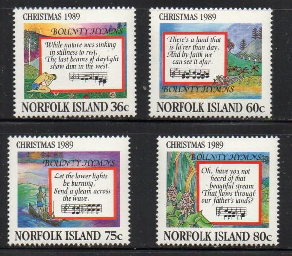 Norfolk Island Sc 462-5 1989 Christmas stamp set mint NH