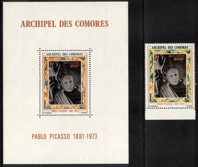 COMORO ISLAND 1973 Pablo Picasso; Scott C57-58; MNH