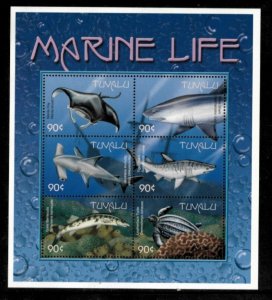 Tuvalu 2000 - SC 821 - Marine Life, Fish - Sheet of 6 Stamps - MNH