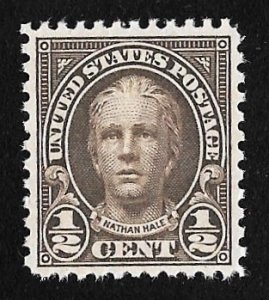 653 1/2 cent Hale Stamp mint OG NH EGRADED VF 82