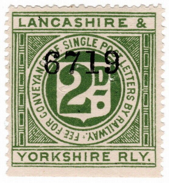 (I.B) Lancashire & Yorkshire Railway : Letter Stamp 2d