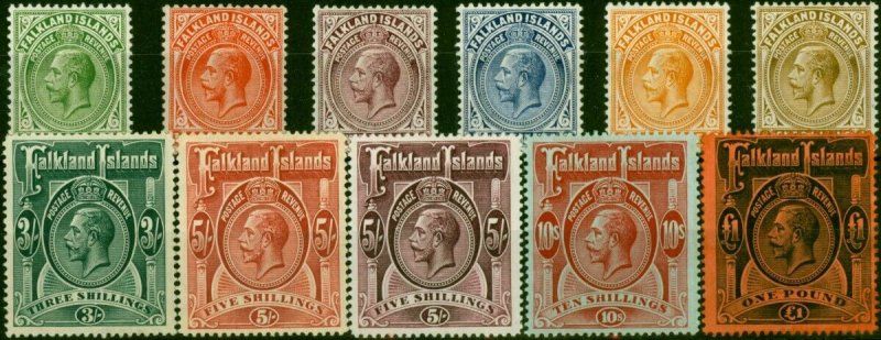 Falkland Islands 1912-20 Set of 11 SG60-69 Fine & Fresh MM