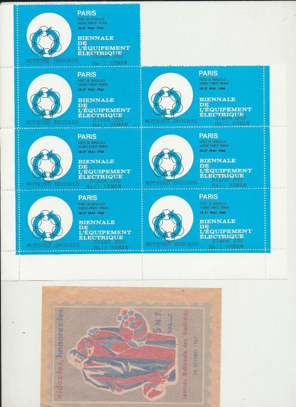 France Paris Avion Expo Cinderella Blocks Sheets MNH (Appx 300)KR827