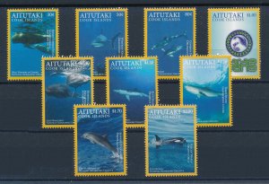 [113794] Aitutaki Cook Islands 2016 Marine life whale dolphin shark  MNH