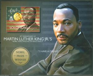 SOLOMON ISLANDS 2014 50th ANN MARTIN LUTHER KING, JR.'S NOBEL PRIZE S/S IMPF  NH