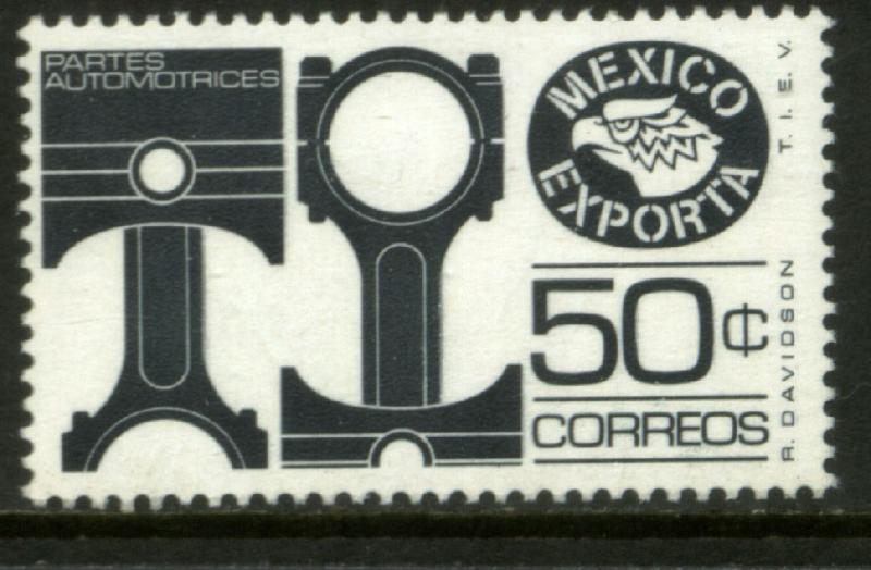 MEXICO Exporta 1167a, 50¢ Pistons Wmkd Fosfo Paper 2 MINT, NH. VF.