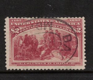 USA #242 Used Fine+ With Ideal Light Cancel & Fresh Rich Color