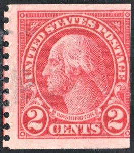 SC#599 2¢ Washington Coil Single (1923) Uncancelled/No Gum