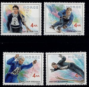 Norway 1021 MNH S/S + stamps Winter Olympics Gold Medalists ski skiing