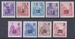 Germany DDR 216-23 Mint OG 1954 Redrawn & Surcharged Full Set Very Fine