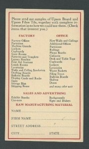 Ca 1936 Lockport NY Upson Co Sells Board Fibre Tile W/List Of Many Applications