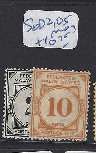 MALAYA  FMS (P0507B)  POSTAGE DUE   2C,  10 C   SG D2, 5   MOG