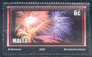 Malta ~ #1018 ~ Fireworks ~ Used