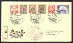 Greenland Sc# 19-21 6 34 B1 REGISTERED Event Cover 1960 5.5 15 AAR